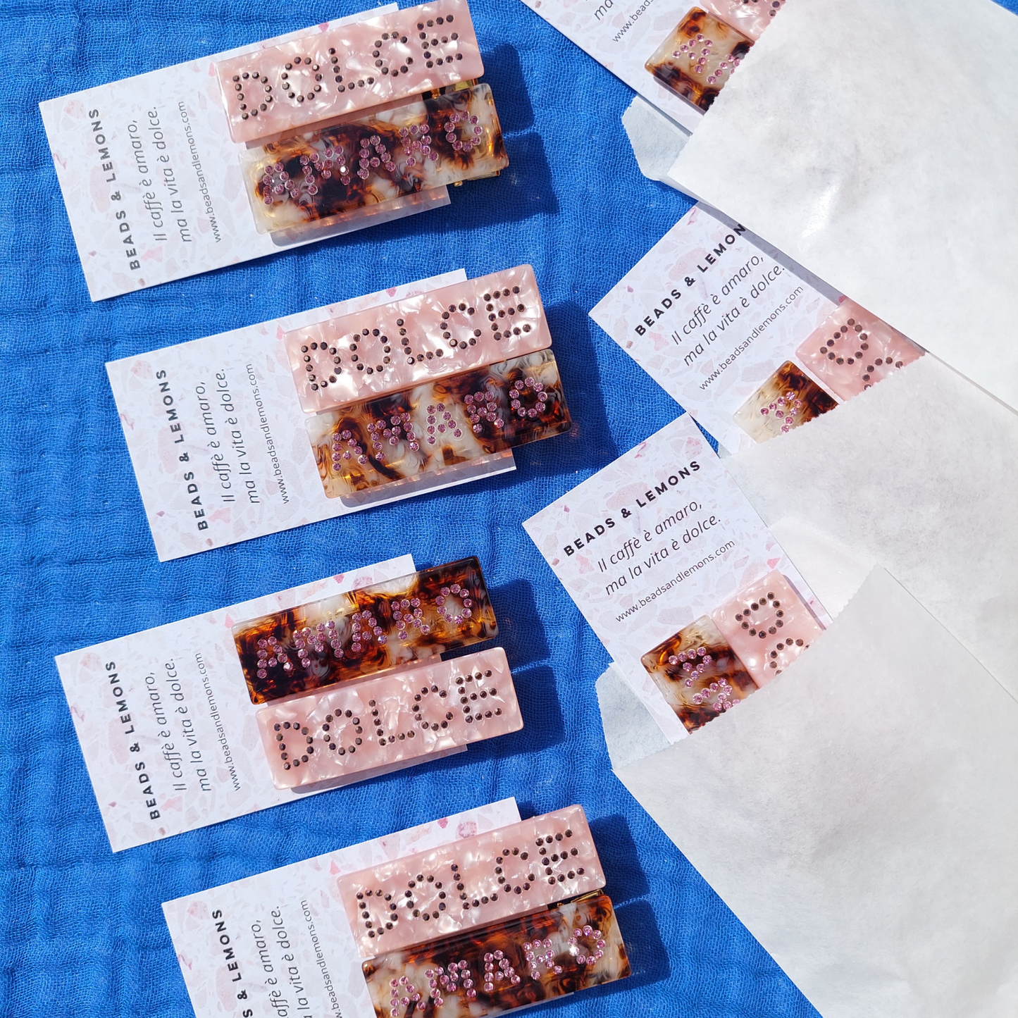 DOLCE AMARO hair clips