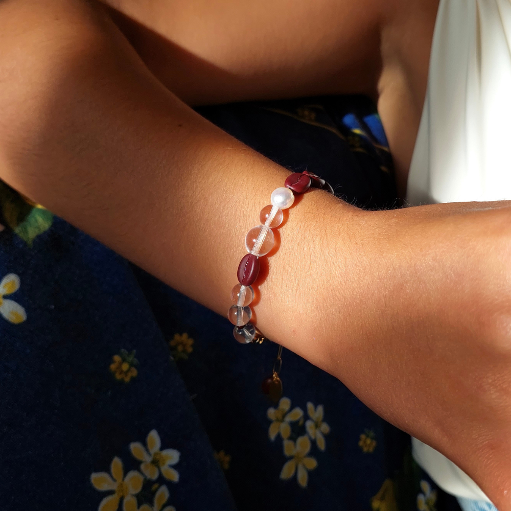 ICED ESPRESSO bracelet by Beads & Lemons worn
