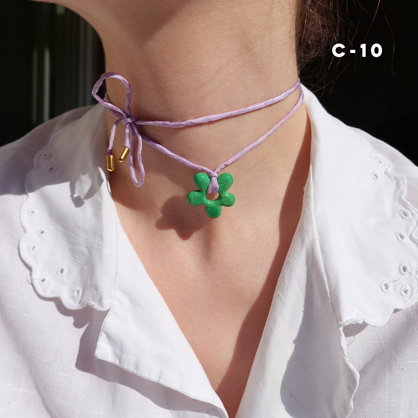 MURANO silk necklace